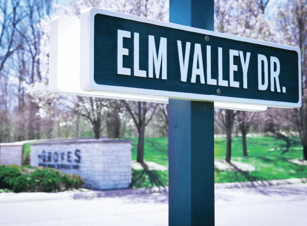 Elm Valley Drive Road Sign
